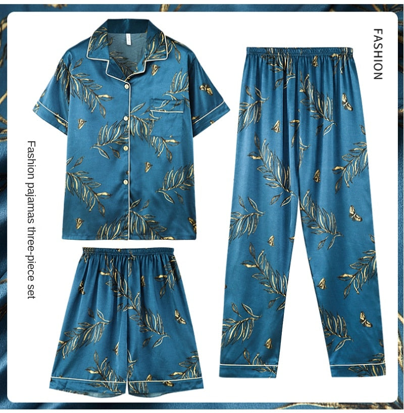 Comfortable Silk Pyjama Set For Men Plus Size 4XL 5XL, 90kg, Short Sleeve,  Casual Home Wear, Summer Leisure Set From Magpagoda, $19.32